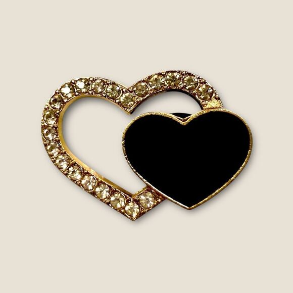 Socks, Crocs & Other Shoe Charms Set of 9 ~ Bling Rhinestones Black & Gold - Picture 3 of 10